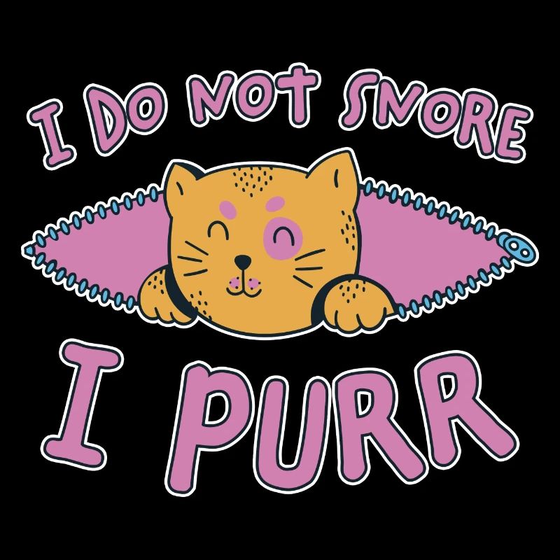 Ronron ronflement Drôle Dire Cadeau de chat