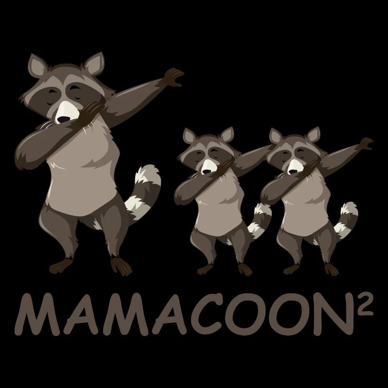 Schwanger werdene Mutter Zwillinge Waschbär