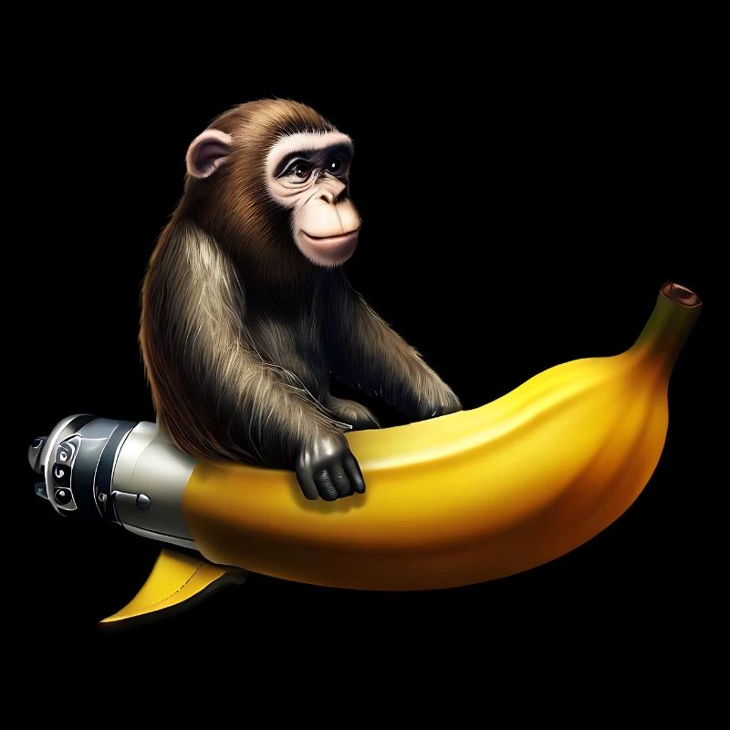 Rocket Banana Monkey Astronaut