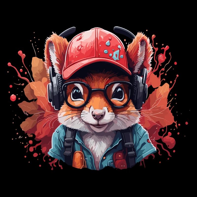 Squirrel Animal Art I Cool Cute