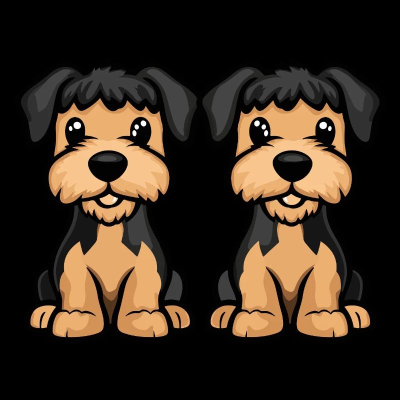 Airedale Terrier Dog Comic