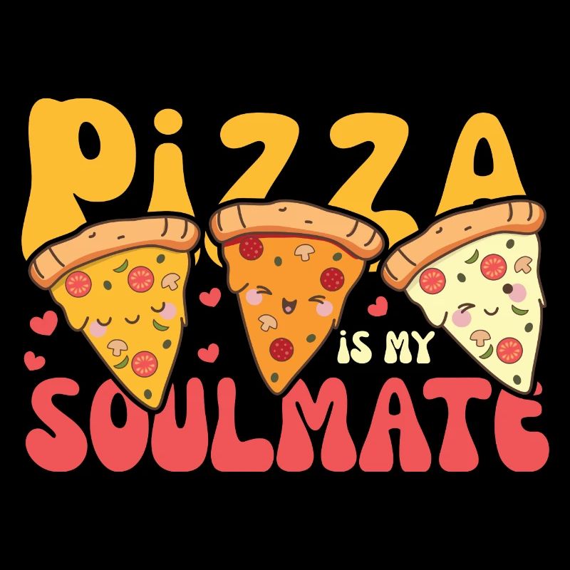 La pizza est mon âme soeur mignonne Kawaii Pizza douceur