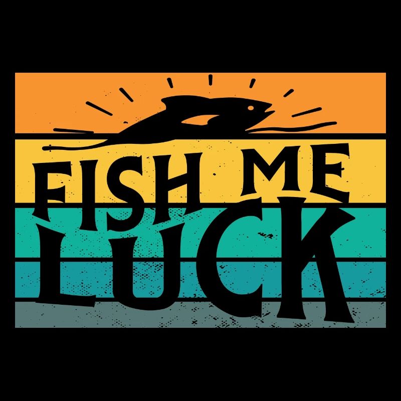 Fish Me Luck Drôle Lac Rivière Pêche Jeu De Mots Navigation De Plaisance