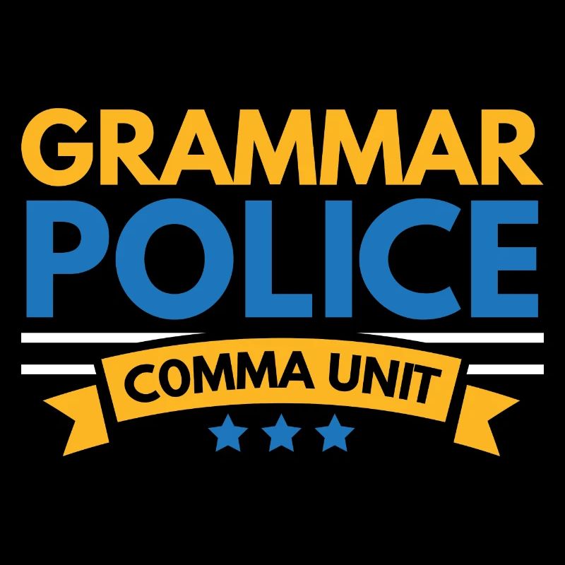 Grammatik-Polizei Komma-Einheit Englisch-Lehrer Sc