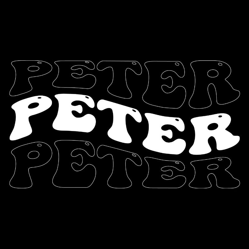 Lustig Peter Groovy 4 Männer Frauen Cool Peter Batikfarbe