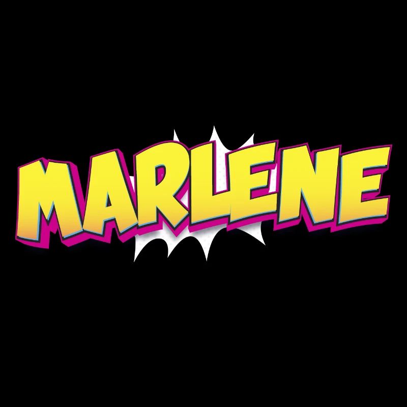 Marlene benutzerdefinierter Name Comic-Stil Pop-Art,