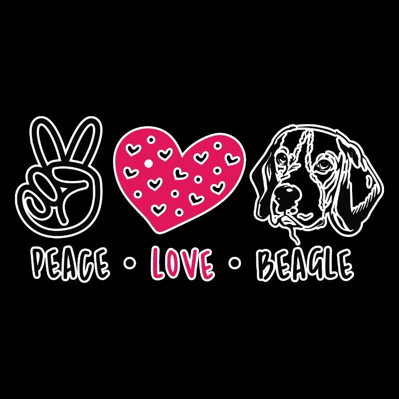 Paix amour beagle