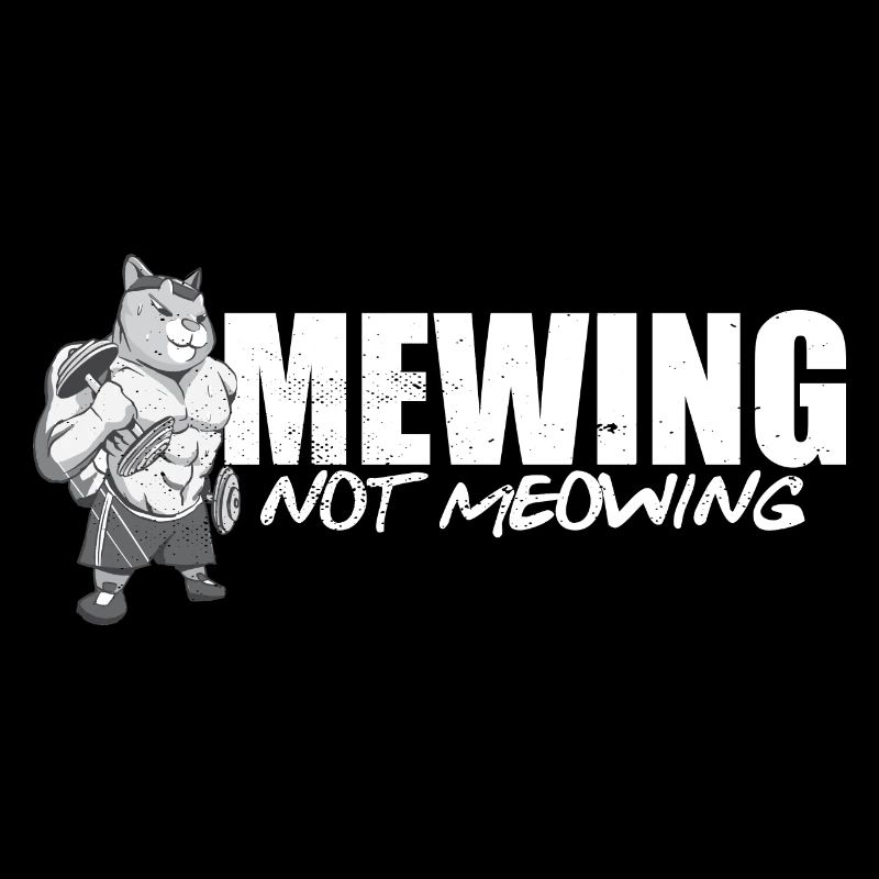 Funny Cat Meme Mewing Not Meowing Jawline