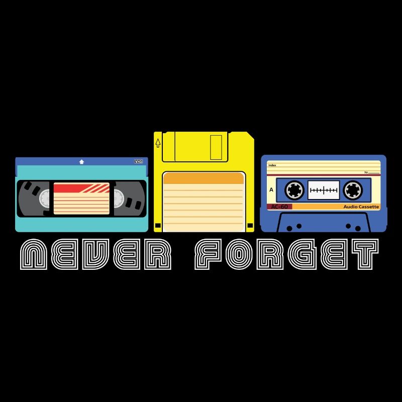Cassette Floppy VHS Retro Mémoire d’enfance