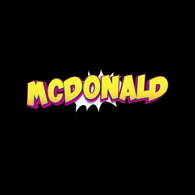 McDonald Custom Name Comic Book Style Pop Art,