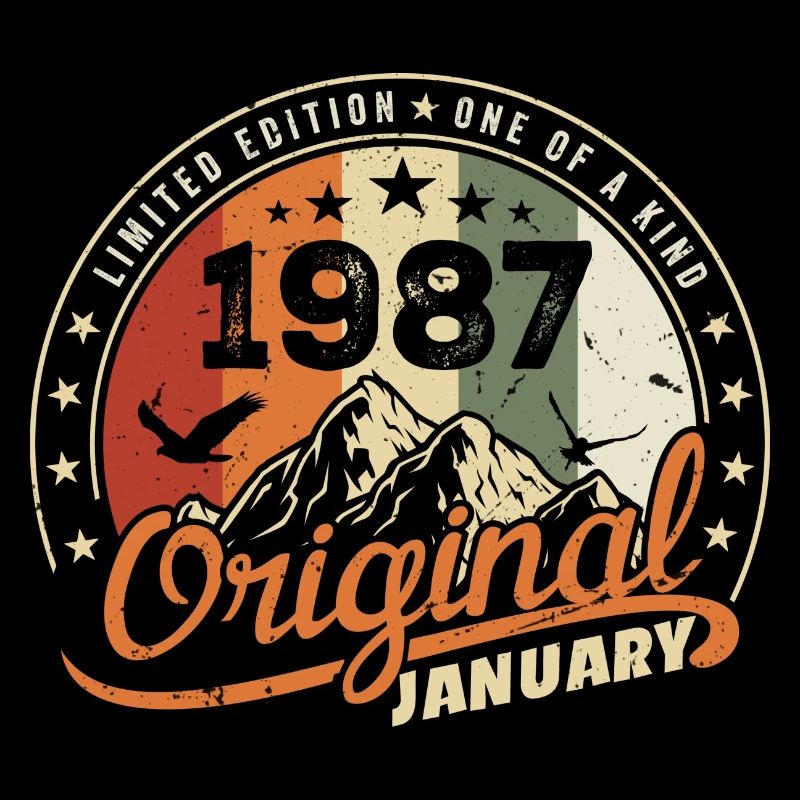 Original Né en Janvier Anniversaire | Janvier 1987