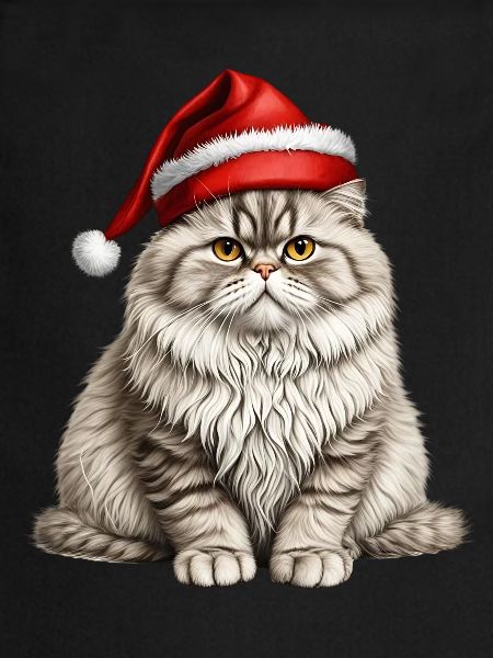 Chat persan de Noël