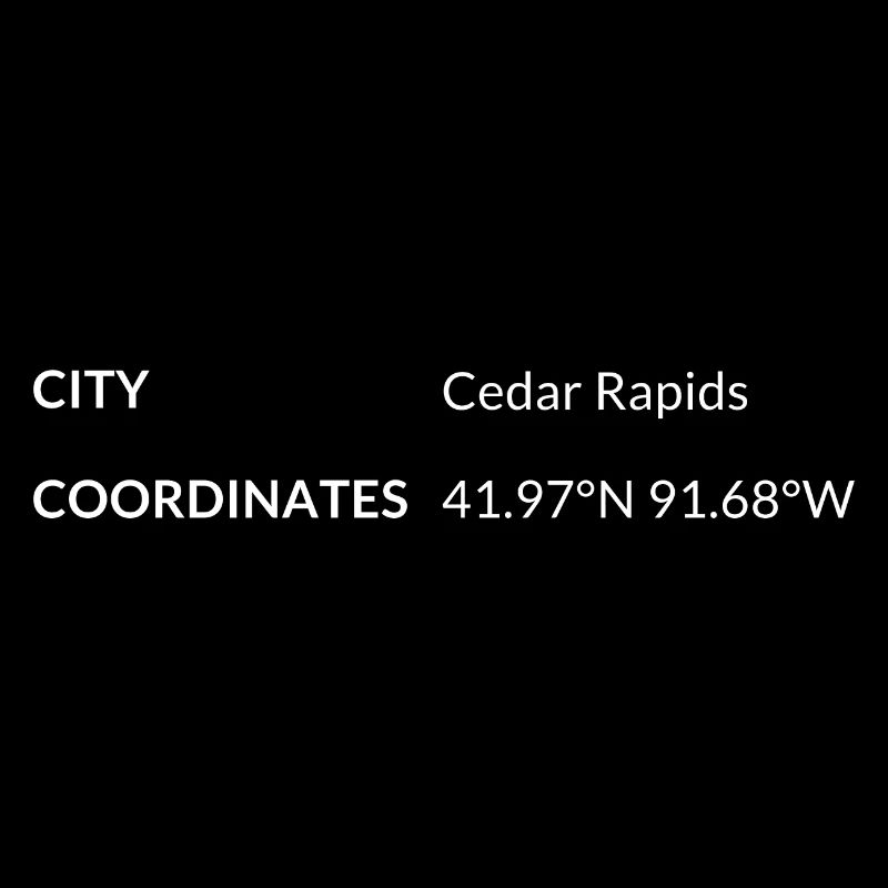 Cedar Rapids Iowa USA coordinates