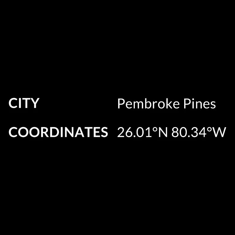 les coordonnées de Pembroke Pines, Floride, États-Unis