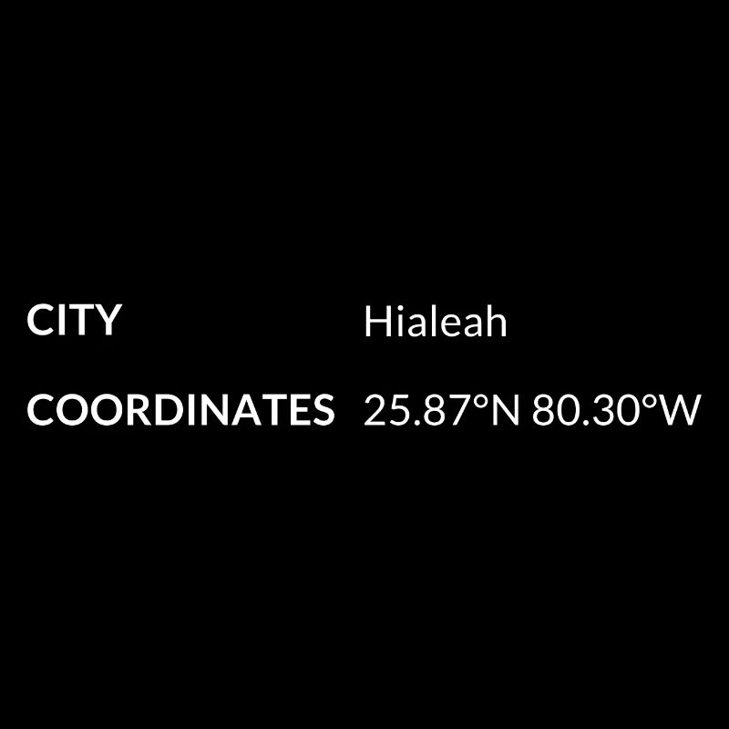 les coordonnées Hialeah Floride États-Unis