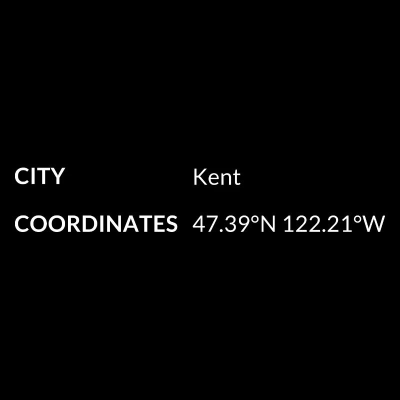 Les coordonnées de Kent, Washington, États-Unis