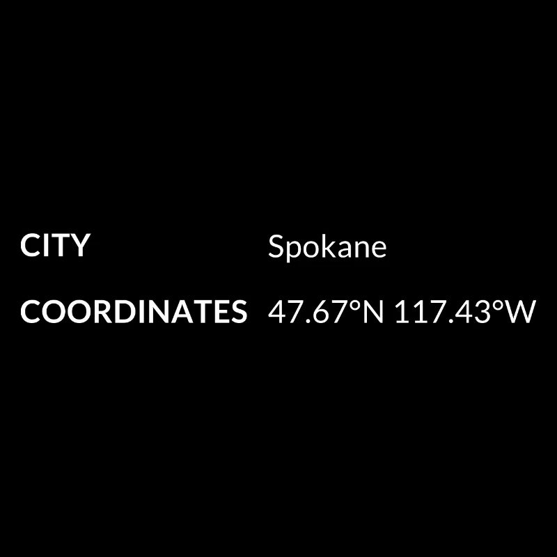 Spokane, Washington, USA coordinates