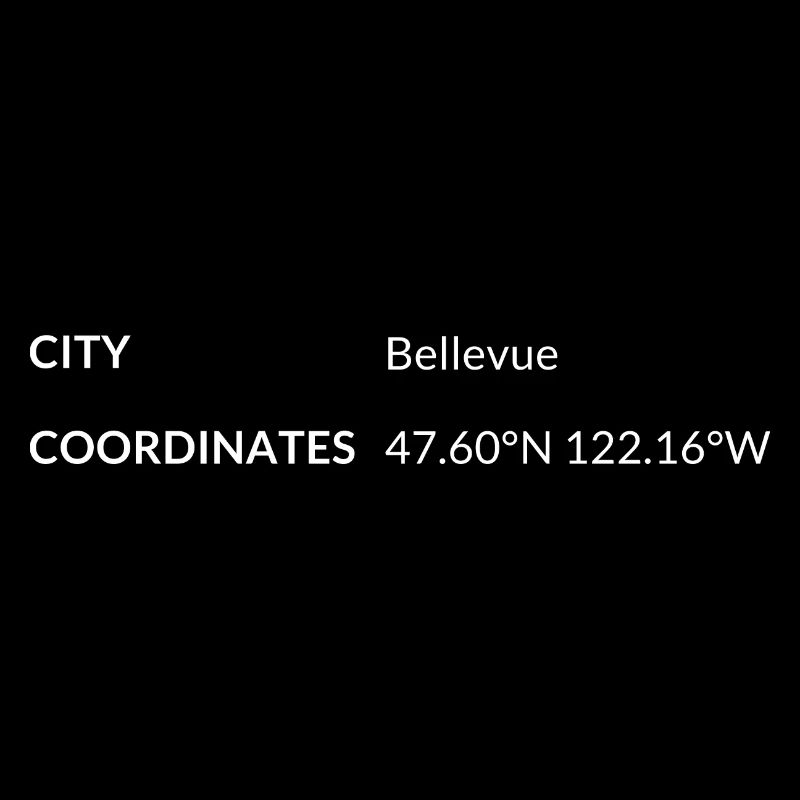 les coordonnées de Bellevue, Washington, États-Unis