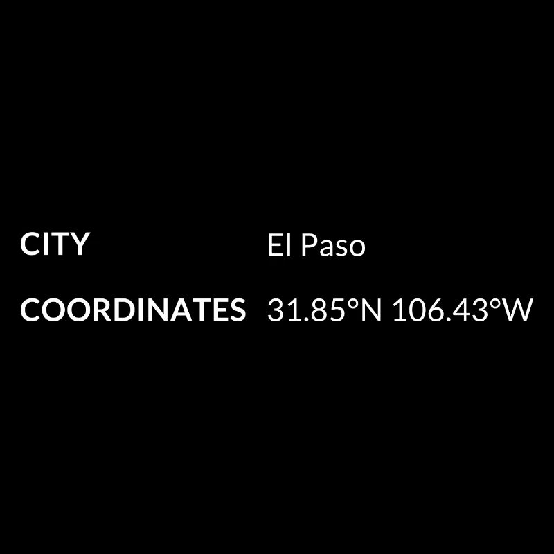 El Paso, Texas, USA coordinates