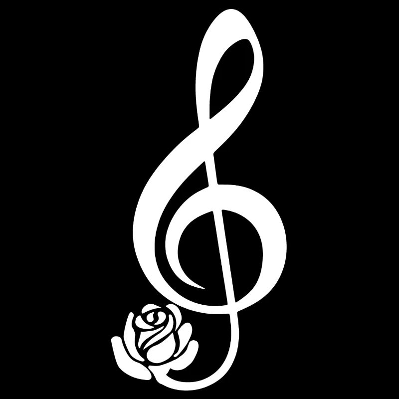 Clé de sol blanche en fleur