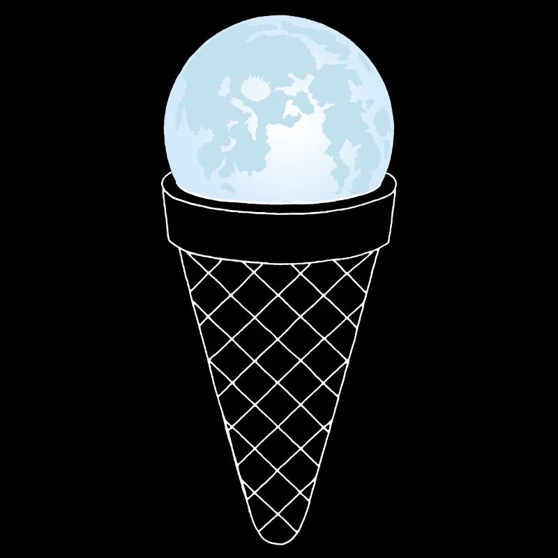 Lune et crème glacée