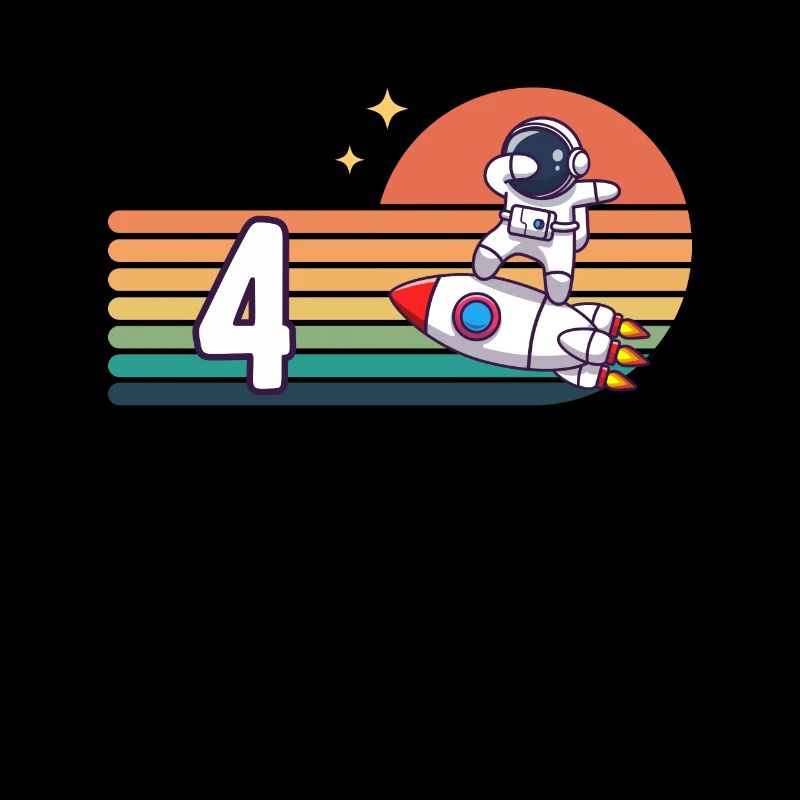Vintage Rocket Astronaut 4 Years Dab 4th