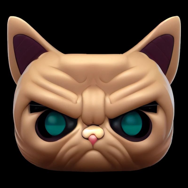 Magical brown angry cat face!