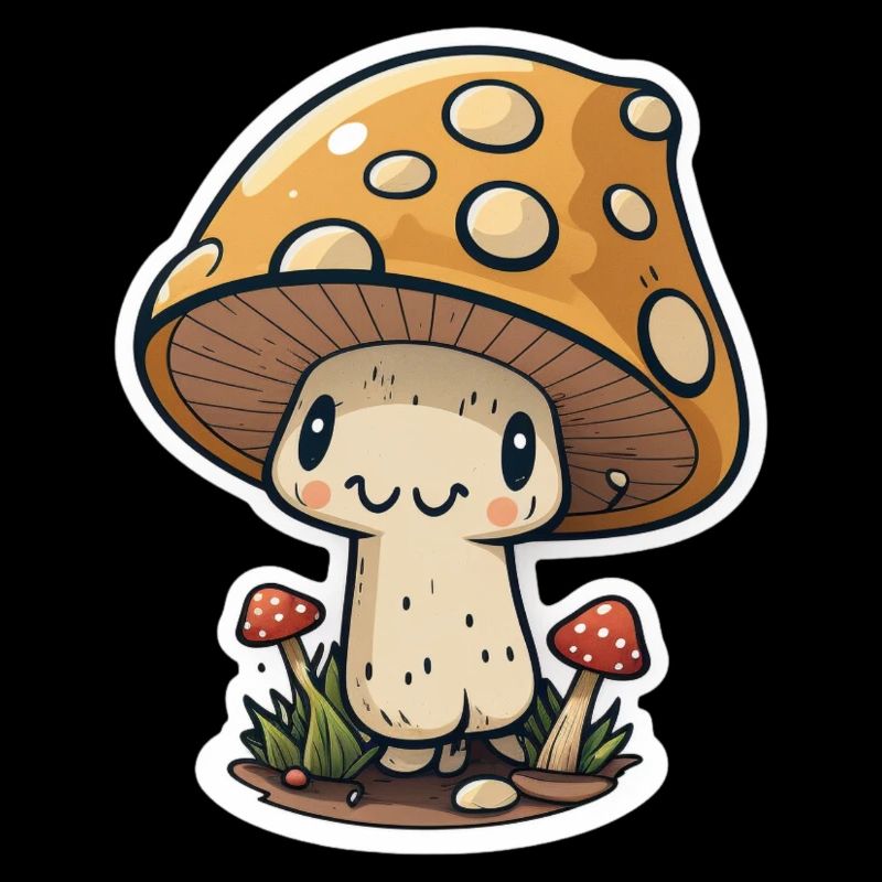 Drôle de champignon de dessin animé