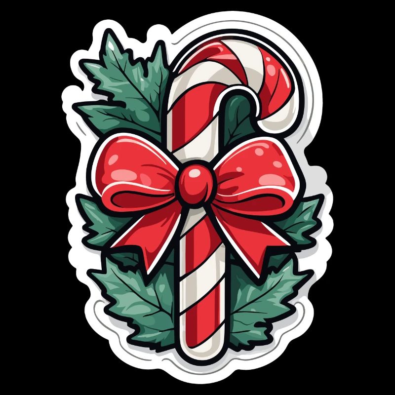 Candy Cane Christmas Drawing