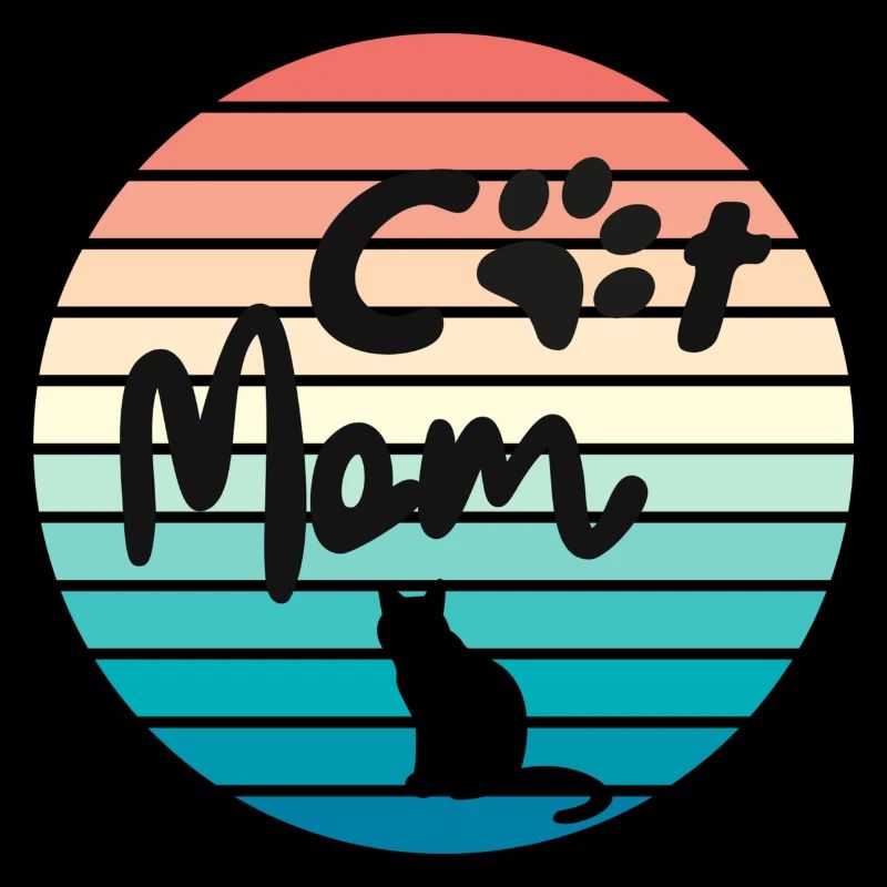 Cat Mom Retro