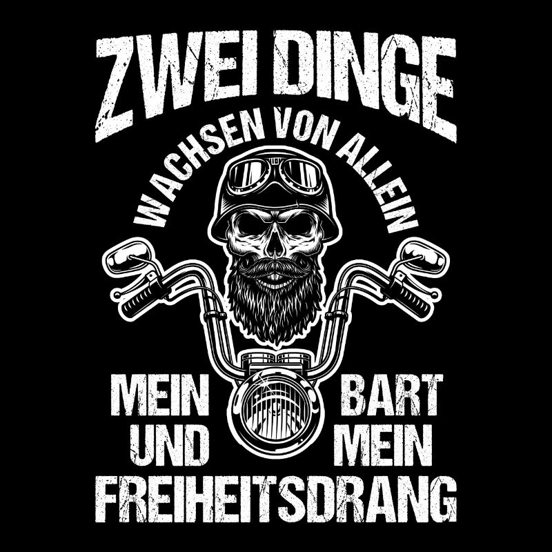 Bärtiger Biker Bartträger Motorradfahrer Motorrad