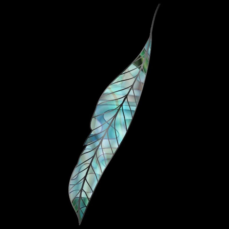 plume de nacre aux couleurs maritimes