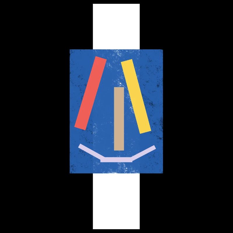 Visage rieur abstrait