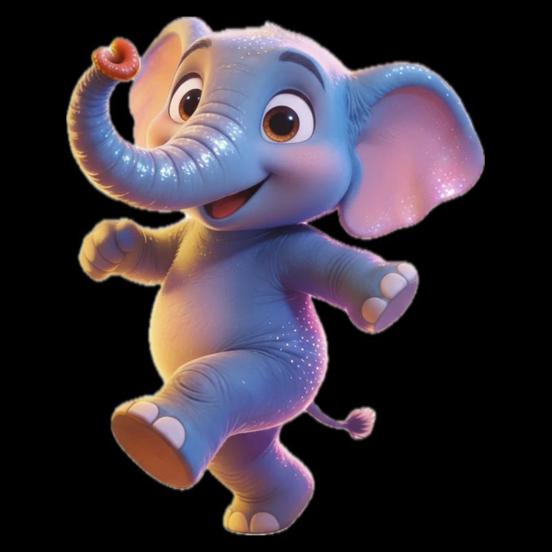 Neon Elephant Dancing Child