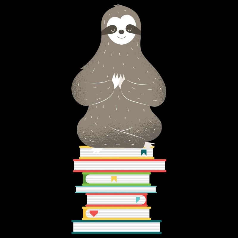 Sloth Bookworm Reader Geschenkidee