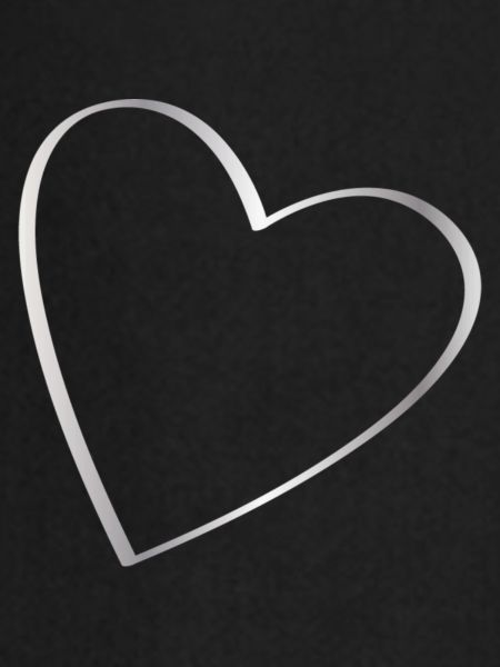 Heart contour silver