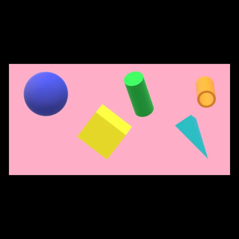 Vibrant Geometric Shape Composition