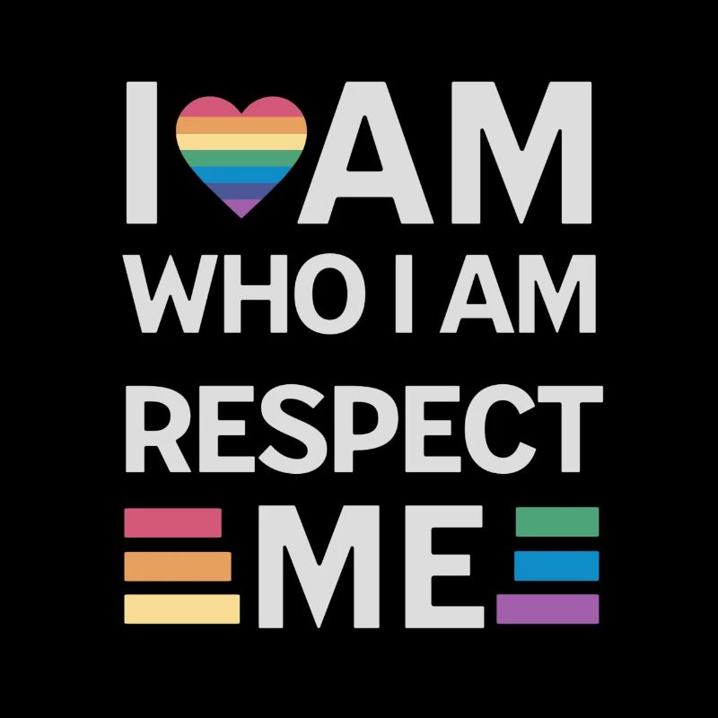 i am who i am respect me rainbow unisex