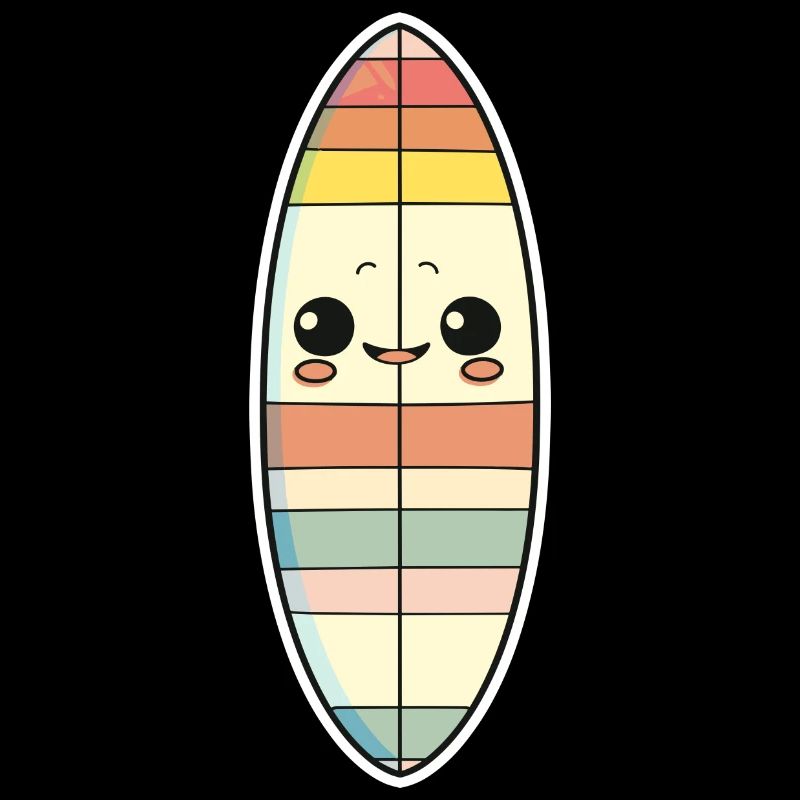 Planche de surf style bande dessinée