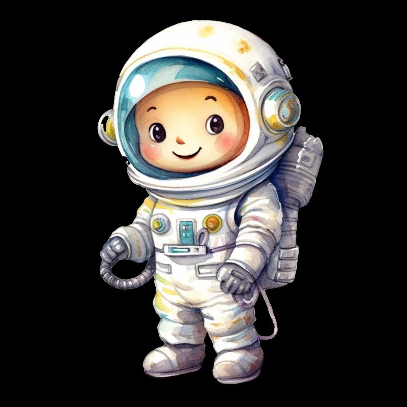 Astronaut Wasserfarben Zeichnung