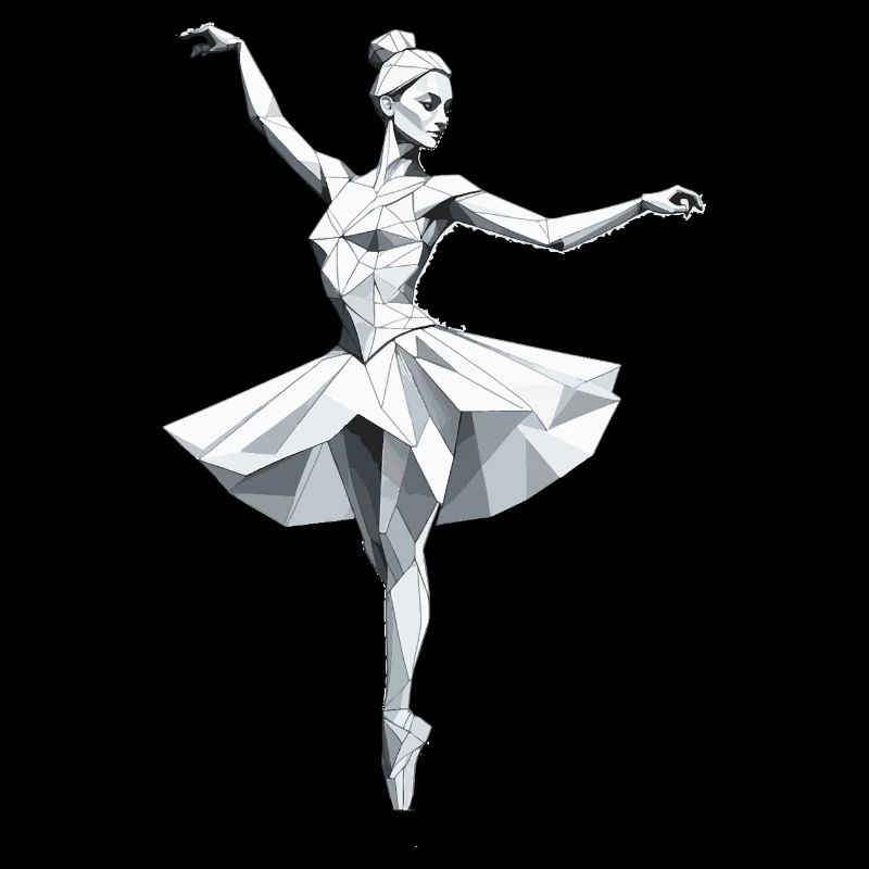Ballerine Low Poly - Ballet Design