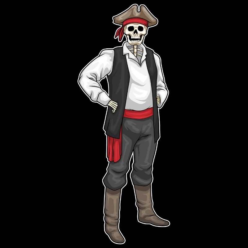 Squelette Halloween Pirate