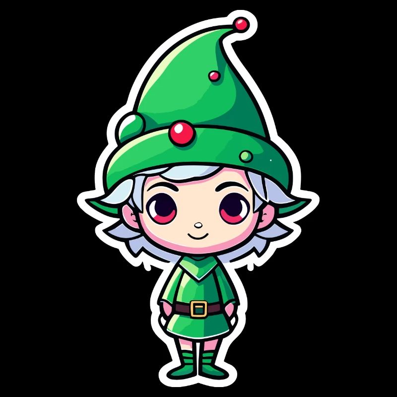 Illustration de Noël elfe