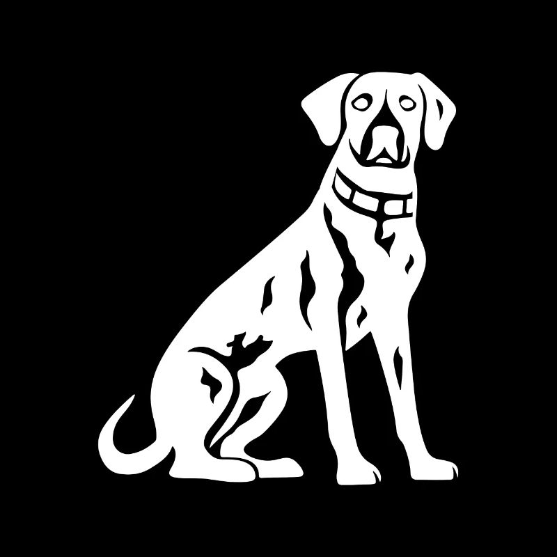 Silhouette de chien dalmatien