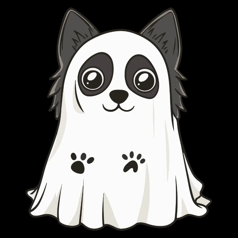 Border Collie Dog Halloween Funny Ghost