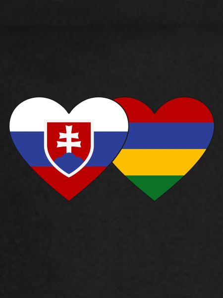 Slovakia Mauritius Flag Heart