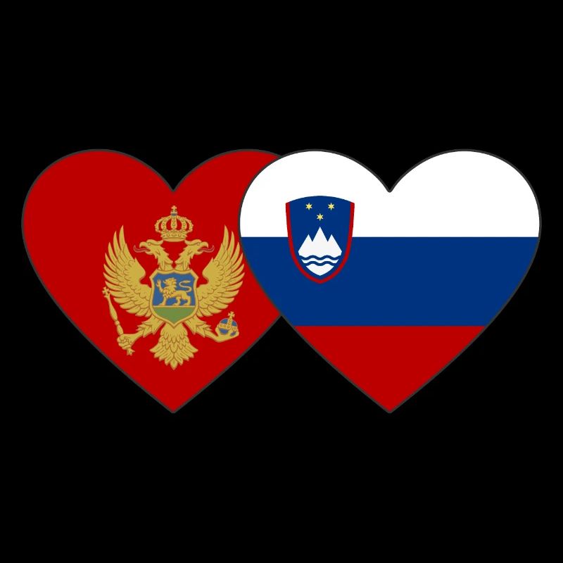 Monténégro Slovénie Drapeau