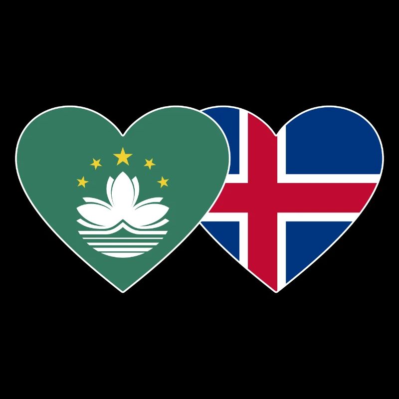 Cœur de drapeau de l’île de Macao