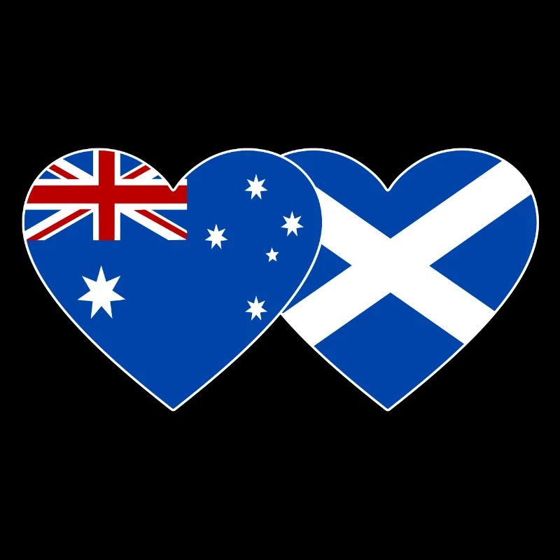 Australie Écosse Drapeau Cœur