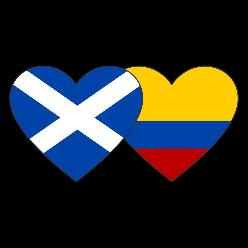 Ecosse Colombie Drapeau Coeur